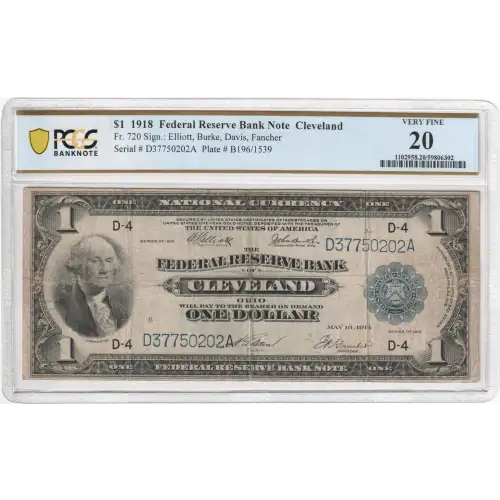 $1 1918  Federal Reserve Bank Notes 720