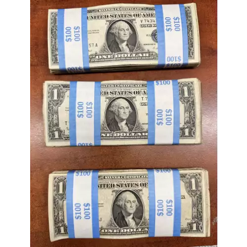 $1 1928 Blue seal Small Silver Certificates 1600 (3)