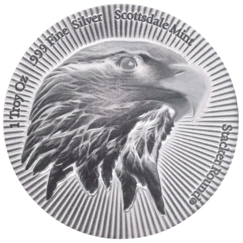 1 oz Eagle Scottsdale Stacker - Silver Antique Round (2)