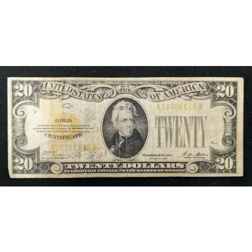 $10 1928 Gold Seal Small Size Gold Certificates 2400