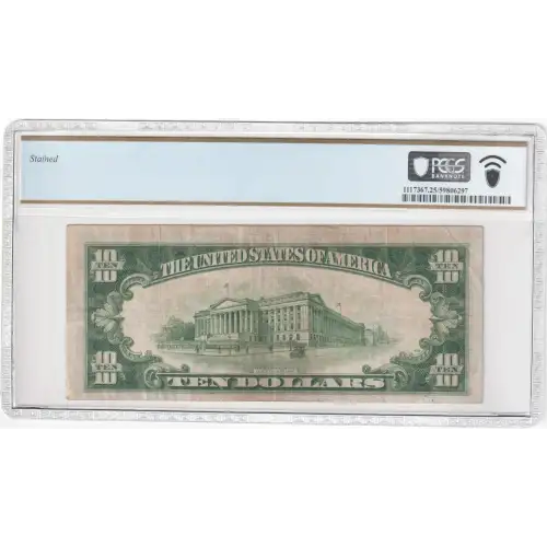 $10 1934-A yellow seal Emergency Notes Issued During WW2 2309