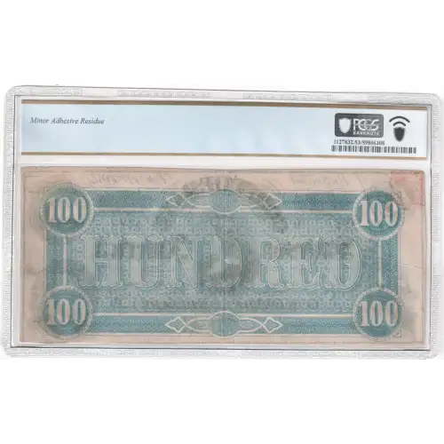 $100   Issues of the Confederate States of America CS-65