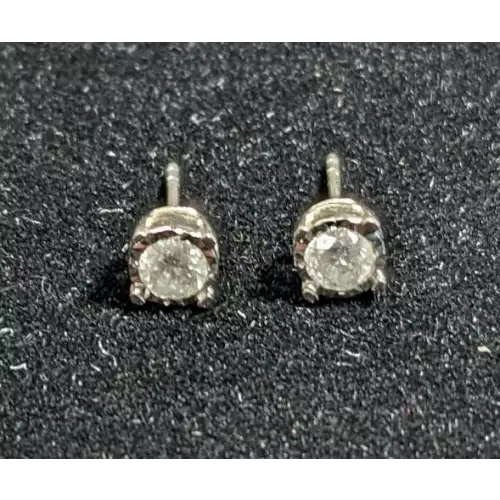 10k White Gold Diamond Earrings .45 Ct. TW