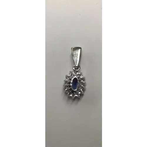 14K 1/2 Ct. Diamond Tanzanite Pendant 1.0g