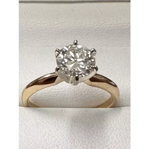 14K 1.21 CT. Round Solitaire VS1 I  size 6.25 2.5g (2)