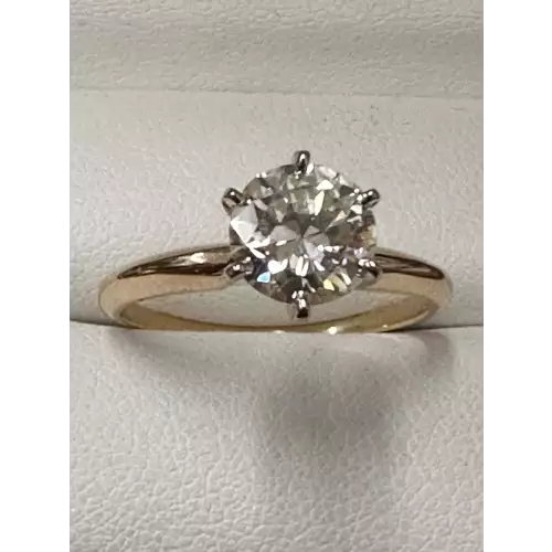 14K 1.21 CT. Round Solitaire VS1 I  size 6.25 2.5g (3)