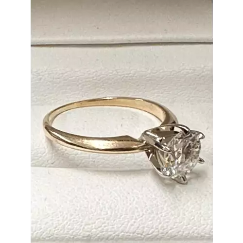 14K 1.21 CT. Round Solitaire VS1 I  size 6.25 2.5g (4)