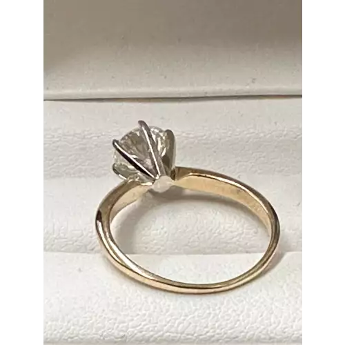 14K 1.21 CT. Round Solitaire VS1 I  size 6.25 2.5g (5)