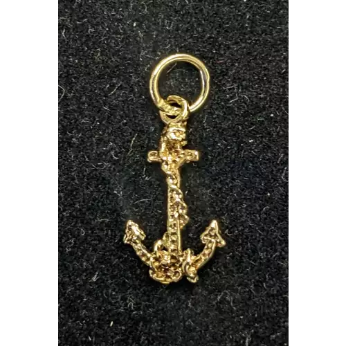 14K Anchor Pendant 3/4