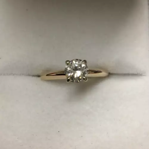 14K Diamond Solitaire Ring 1/2 Ct. VS1 I-J, size 6 2.3g