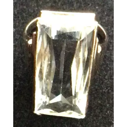 14k Gold Large 1.7mm X  2.9mm Emerald Cut Aquamarine Cocktail Ring (3)