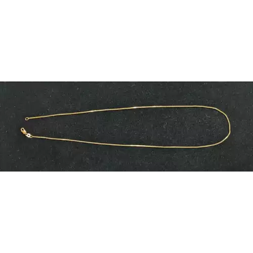 14k Necklace 7mm Box Link 18