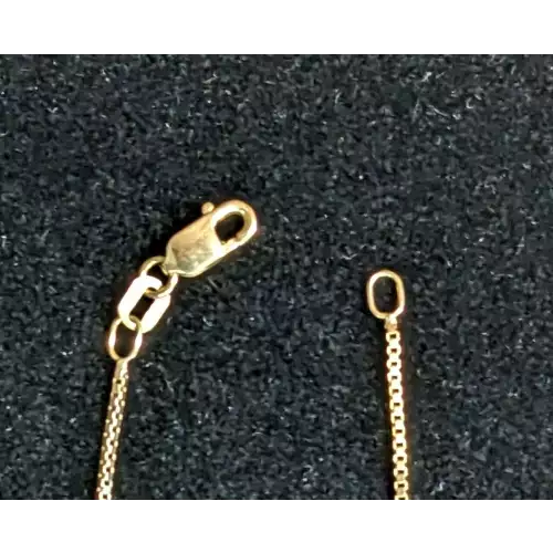 14k Necklace 7mm Box Link 18