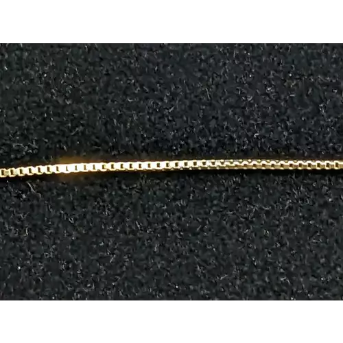 14k Necklace 7mm Box Link 18