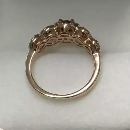 14K Rose Gold Levian Ring with Chocolate Diamond 3.4g