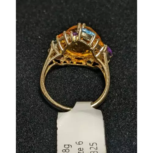 14K Topaz Ring 4.38g Size 6 (2)