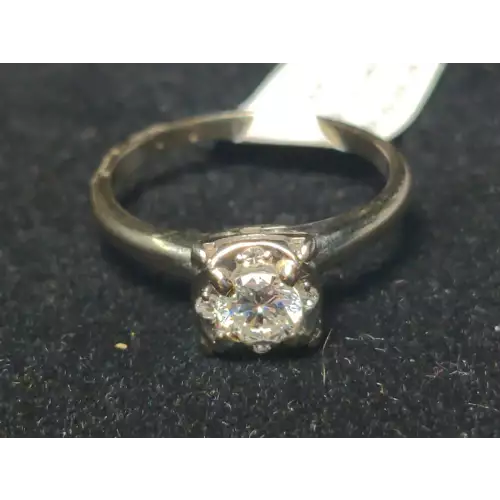 14k WG 1/3 Carat VS1 J Diamond 3.1g Size 7