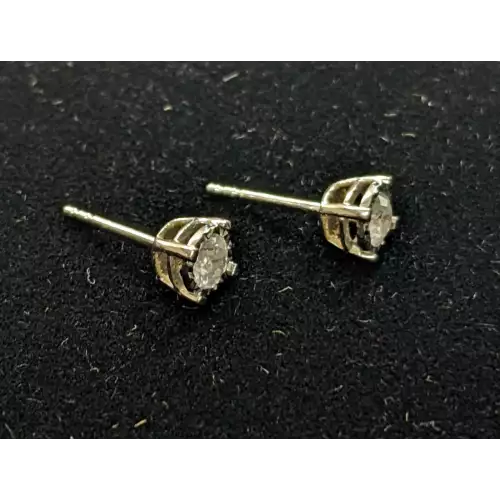 14k White Gold Earrings .15 Ct. TW