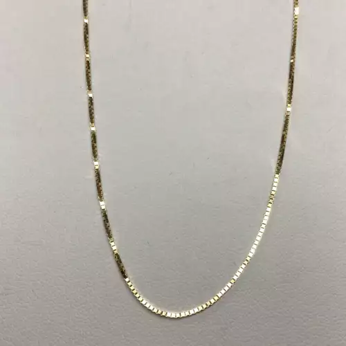 14K Yellow Gold Box Chain 18