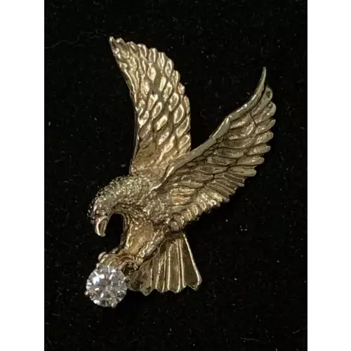 14K Yellow Gold Eagle with Diamond Pendant, 0.40 CTW, 6.9g