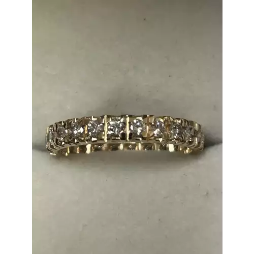 14K YG 3/4 CTW Diamond Band, Size 7.5