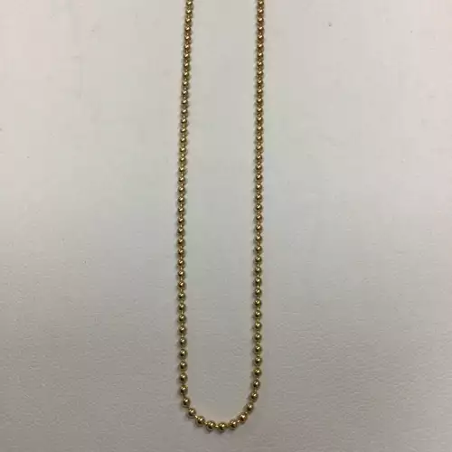 14K YG Bead Necklace 20