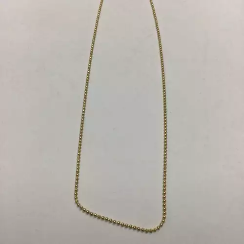 14K YG Bead Necklace 20