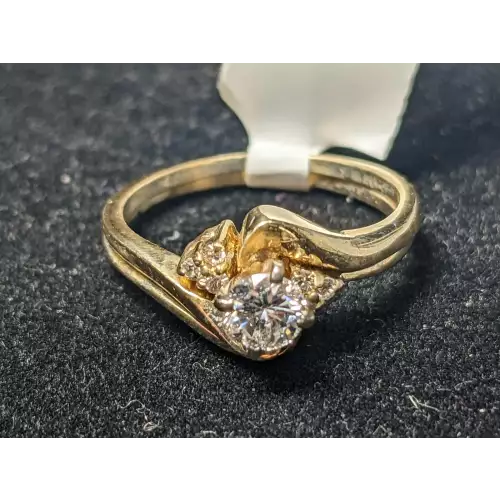 14k YG Wedding Set .25 Carat I1 H 3.9g Size 6.5