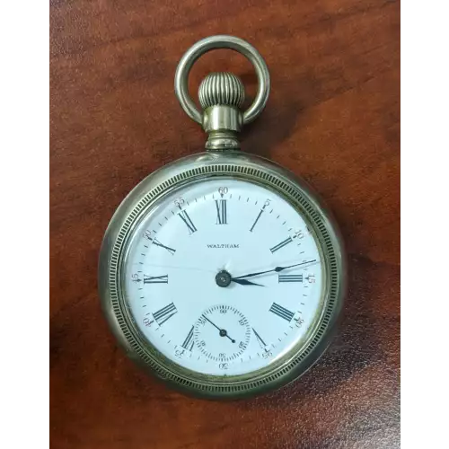 1903 Waltham 18s 7j Open Face Pocket Watch Runs Strong (2)