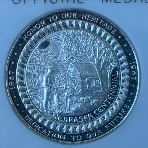 1967 NEBRASKA CENTENNIAL .999 SILVER & BRONZE MEDALS MEDAL BY MEDALLIC ARTS CO. (3)