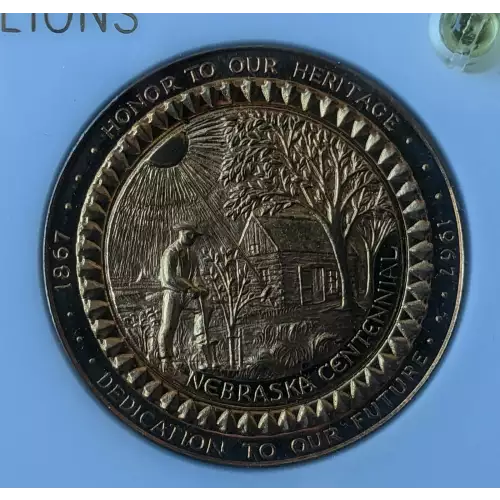 1967 NEBRASKA CENTENNIAL .999 SILVER & BRONZE MEDALS MEDAL BY MEDALLIC ARTS CO. (5)