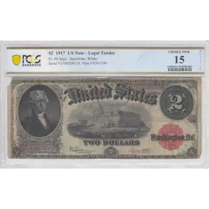 $2  Small Red, scalloped Legal Tender Issues 60