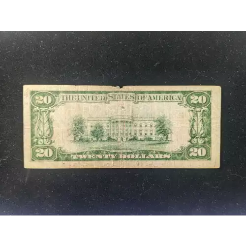 $20 1929 small brown seal. Small National Bank Notes 1802-2 (2)