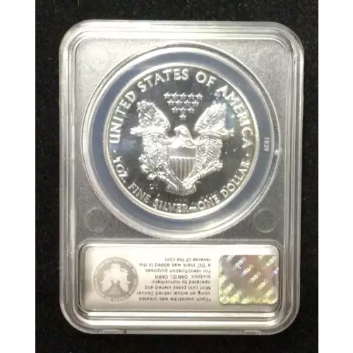 2009 Proof Overstrike American Silver Eagle Coin Daniel Carr