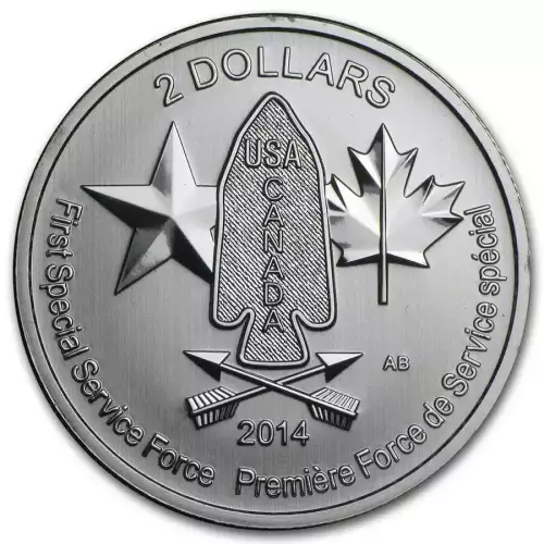 2014 1/2 ozt Silver Devil's Brigade $2 Coin (2)