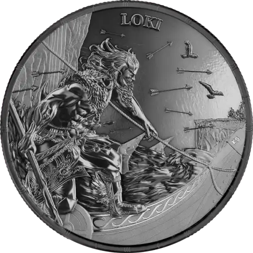2025 1 oz Ragnarök: Loki Black Silver Coin (2)