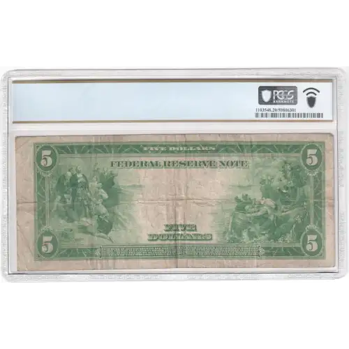 $5 1914 Blue Seal Federal Reserve Notes 879A