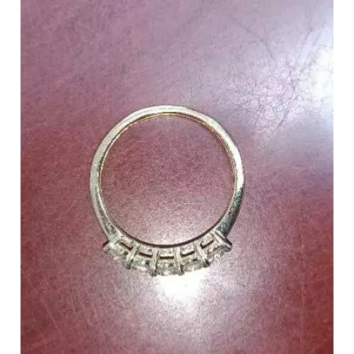 5 Diamone Yellow Gold ring .75 Carat 14k 2.8g Size 10 (2)