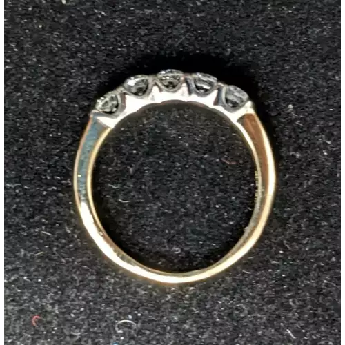 5 Stone Diamond Ring 14k Gold Size 9 4.3g 3/4 Carat (2)