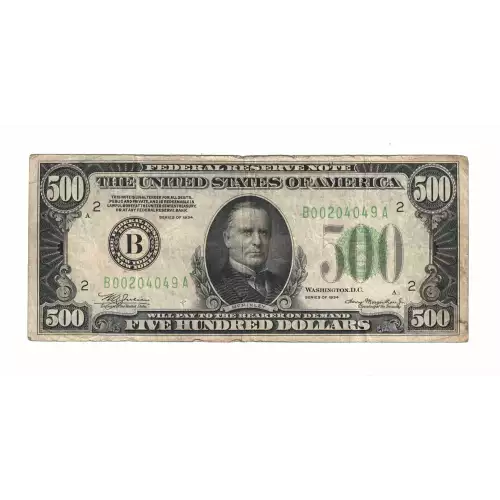 $500 1934  High Denomination Notes 2201-B