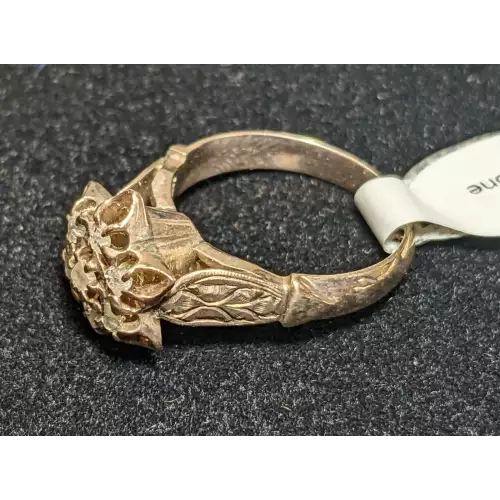 8K Antique 7 Diamond Ring .40 CTW 4.2g Size 6 (4)
