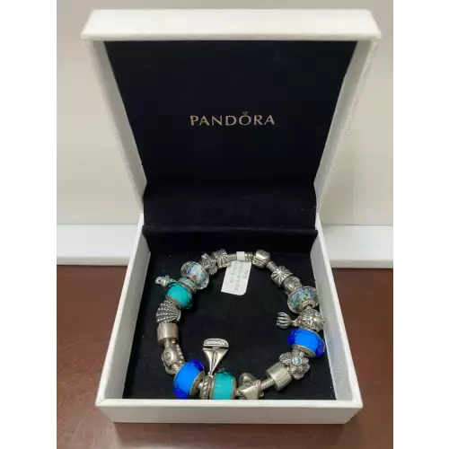 925 Pandora Bracelet with 19 charms 80.6g (5)