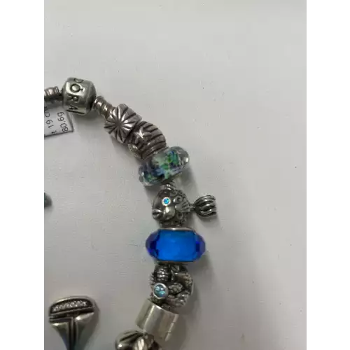 925 Pandora Bracelet with 19 charms 80.6g (3)