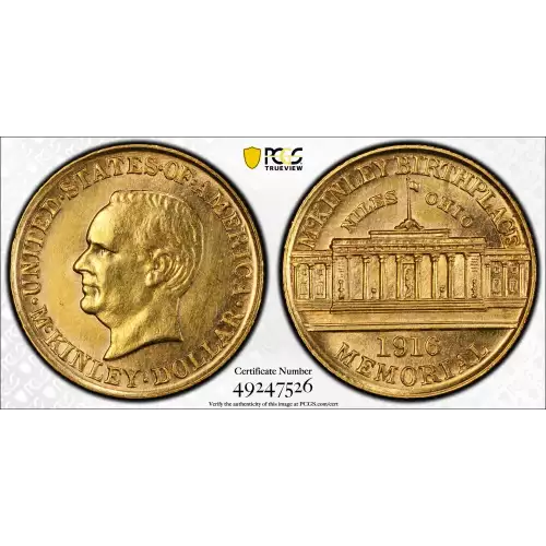 Classic Commemorative Gold--- McKinley Memorial 1916-1917 -Gold- 1 Dollar (2)