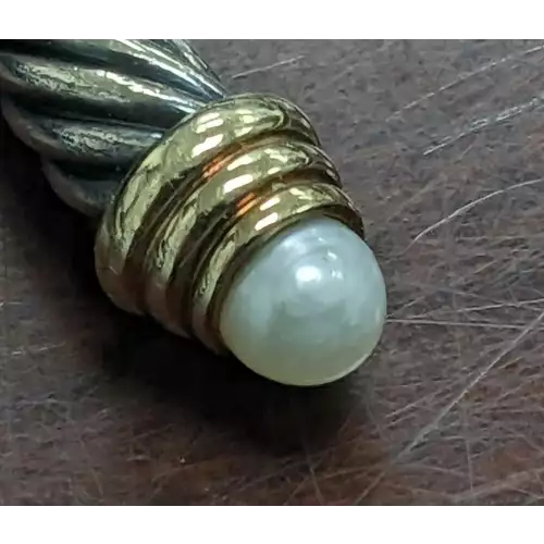 David Yurman Classic Cable Bracelet 5mm in Sterling Silver, Gold & Pearl (3)