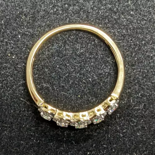 Diamond Cluster 14k Gold Ring 14k .50 Carat Size 10 Stunning (3)
