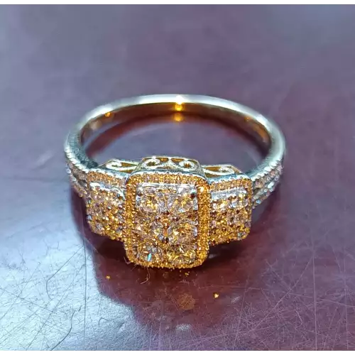 Diamonds and Gold Ring 14k 45.3g Size 10 (2)