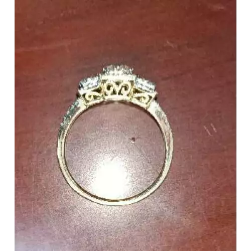 Diamonds and Gold Ring 14k 45.3g Size 10