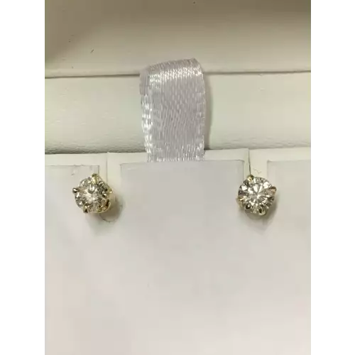 Gold 14k Earrings , with small Diamond