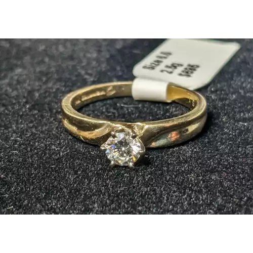 Gold 14k Ring , with small Diamond